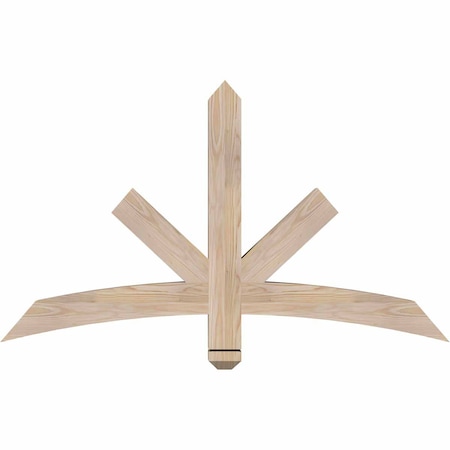 Ekena Millwork Alberta Smooth Timber Gable Bracket, Douglas Fir, 48"W x 28"H x 3 1/2"D x 3 1/2"F, 14/12 Pitch GBW048X28X0404ALB00SDF